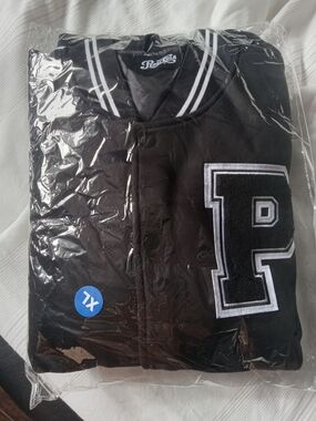 Black Varsity Letter P Jacket -